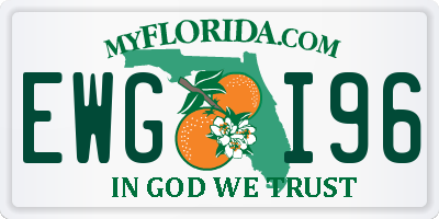 FL license plate EWGI96