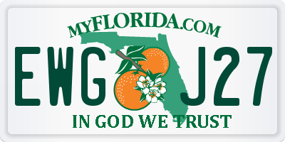FL license plate EWGJ27