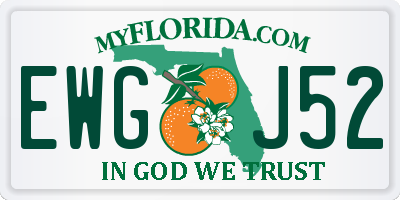 FL license plate EWGJ52
