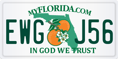FL license plate EWGJ56