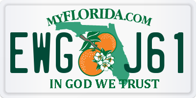FL license plate EWGJ61