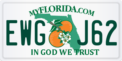 FL license plate EWGJ62