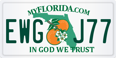 FL license plate EWGJ77