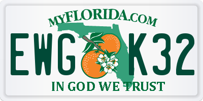 FL license plate EWGK32