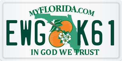 FL license plate EWGK61
