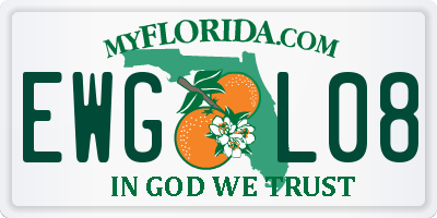 FL license plate EWGL08