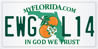 FL license plate EWGL14