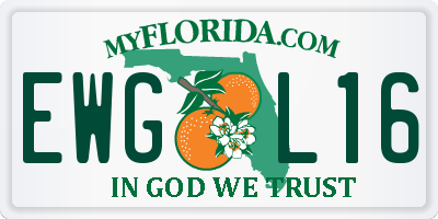 FL license plate EWGL16