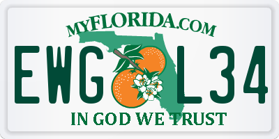 FL license plate EWGL34