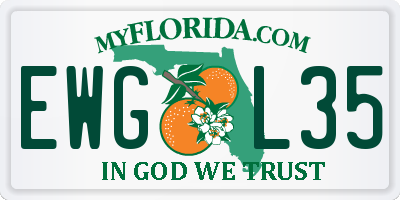 FL license plate EWGL35