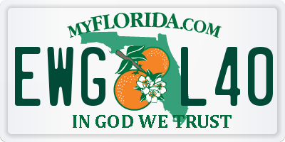 FL license plate EWGL40