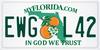 FL license plate EWGL42