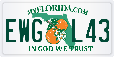 FL license plate EWGL43