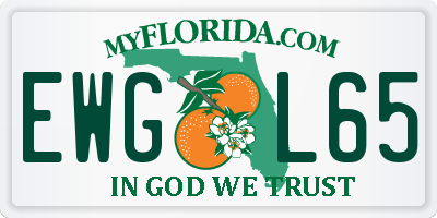 FL license plate EWGL65