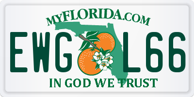 FL license plate EWGL66