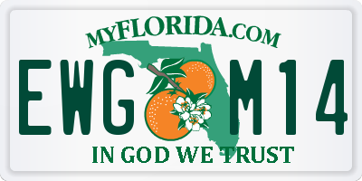 FL license plate EWGM14