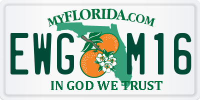 FL license plate EWGM16