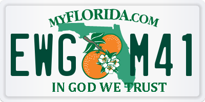 FL license plate EWGM41