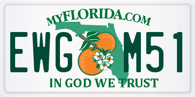 FL license plate EWGM51
