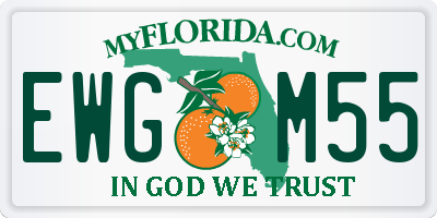 FL license plate EWGM55