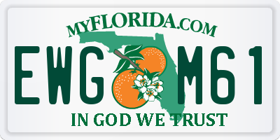 FL license plate EWGM61