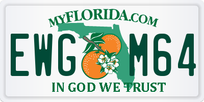 FL license plate EWGM64