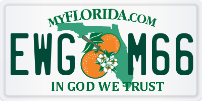 FL license plate EWGM66