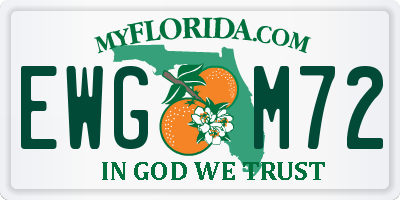 FL license plate EWGM72