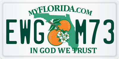 FL license plate EWGM73