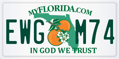 FL license plate EWGM74