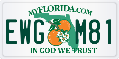 FL license plate EWGM81