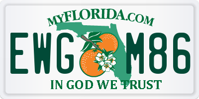 FL license plate EWGM86