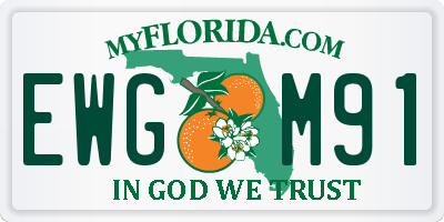 FL license plate EWGM91