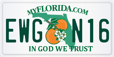 FL license plate EWGN16