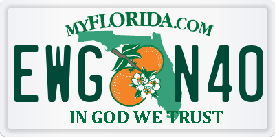 FL license plate EWGN40
