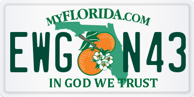 FL license plate EWGN43