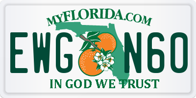 FL license plate EWGN60