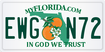 FL license plate EWGN72