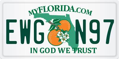 FL license plate EWGN97