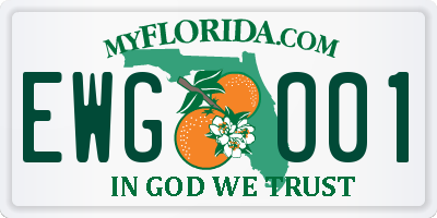 FL license plate EWGO01