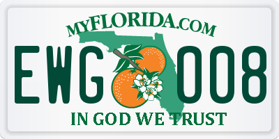 FL license plate EWGO08