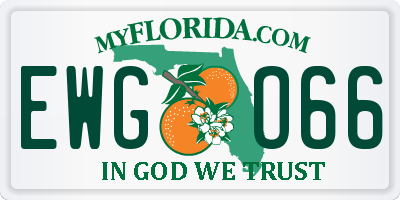 FL license plate EWGO66