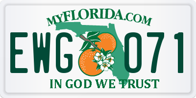 FL license plate EWGO71