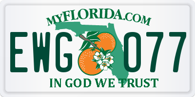 FL license plate EWGO77