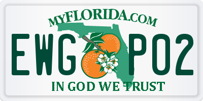 FL license plate EWGP02