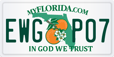 FL license plate EWGP07