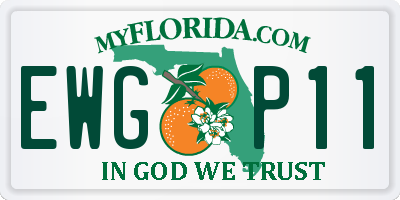 FL license plate EWGP11