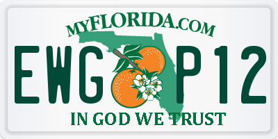 FL license plate EWGP12