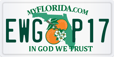 FL license plate EWGP17