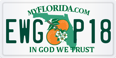 FL license plate EWGP18
